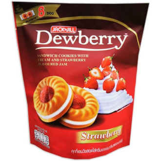 Dewberry Sanswich Cookies with Cream and Strawberry Flavour Jam 144g