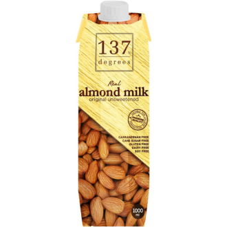 137 Dgrees Delicious Almond Milk Unsweetened 1000ml