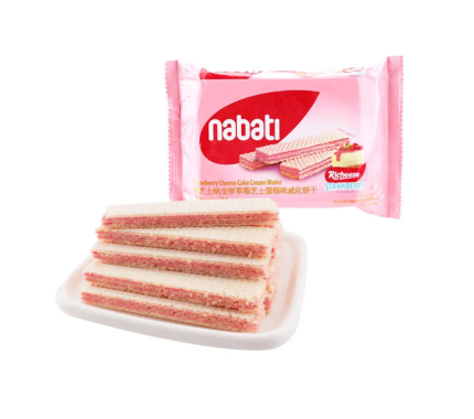 Nabati Wafer Richeese Strawberry Flavour 27gm