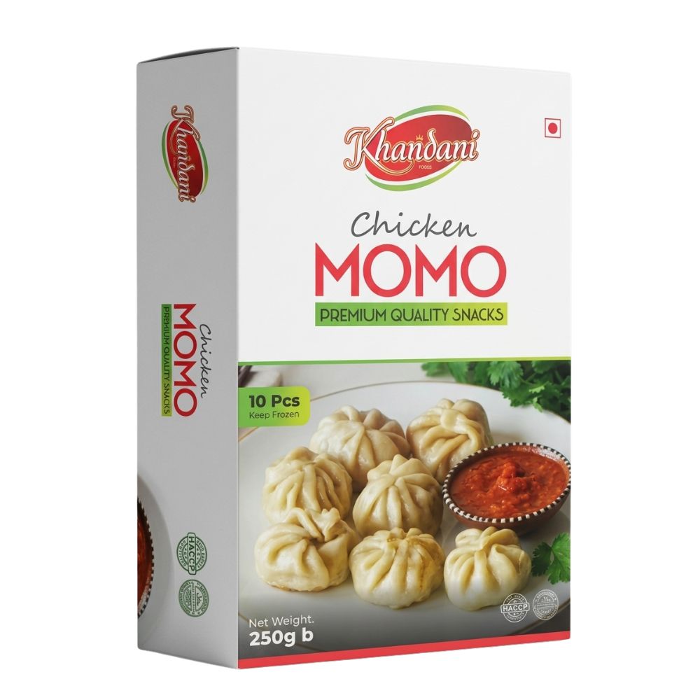 Untitled design (13) Khandani Chicken Momo 10pcs 250gm - Image 1